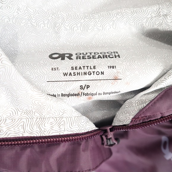 Outdoor Research Apollo Rain Jacket Women's Small Purple Waterproof Hooded Shell - Picture 3 of 9